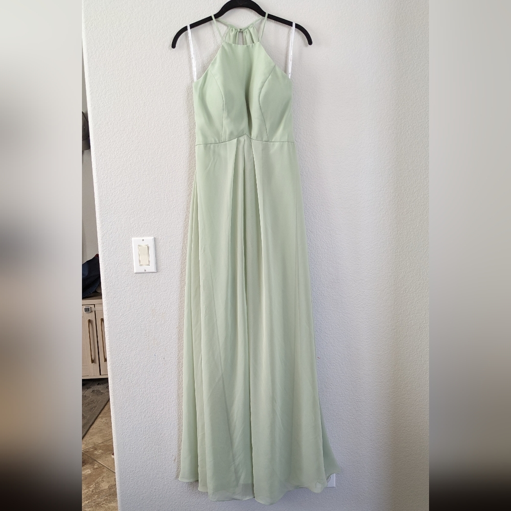 AW Nannie Bridesmaid Prom Formal Special Occasion Wedding Guest Dress, 4, Green - Picture 4 of 8